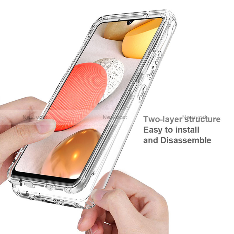 Ultra-thin Transparent Gel Gradient Soft Matte Finish Front and Back Case 360 Degrees Cover for Samsung Galaxy A42 5G