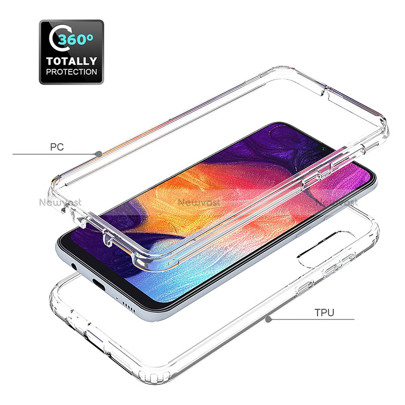 Ultra-thin Transparent Gel Gradient Soft Matte Finish Front and Back Case 360 Degrees Cover for Samsung Galaxy A50