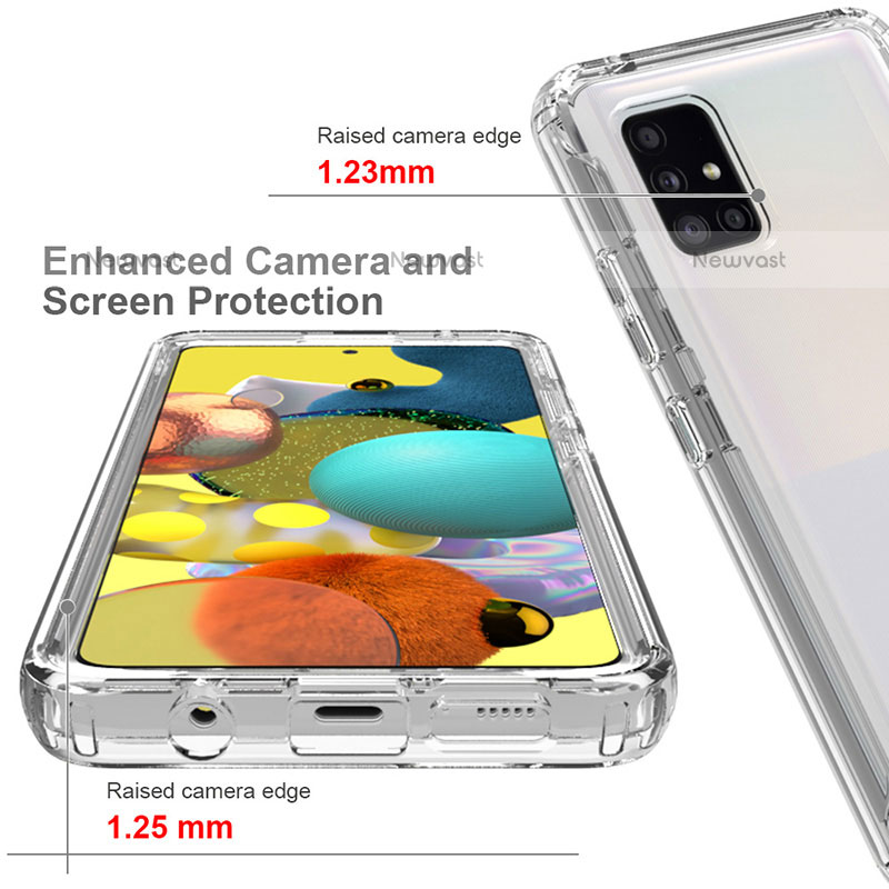 Ultra-thin Transparent Gel Gradient Soft Matte Finish Front and Back Case 360 Degrees Cover for Samsung Galaxy A51 4G