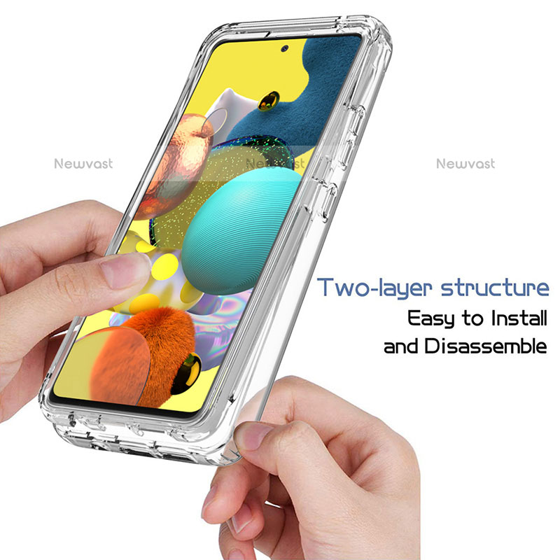 Ultra-thin Transparent Gel Gradient Soft Matte Finish Front and Back Case 360 Degrees Cover for Samsung Galaxy A51 4G