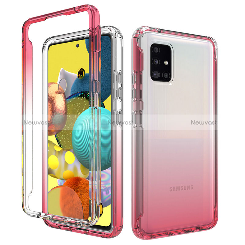 Ultra-thin Transparent Gel Gradient Soft Matte Finish Front and Back Case 360 Degrees Cover for Samsung Galaxy A51 5G