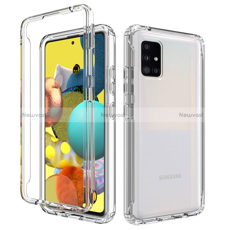 Ultra-thin Transparent Gel Gradient Soft Matte Finish Front and Back Case 360 Degrees Cover for Samsung Galaxy A51 5G