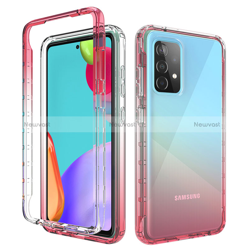 Ultra-thin Transparent Gel Gradient Soft Matte Finish Front and Back Case 360 Degrees Cover for Samsung Galaxy A52 4G