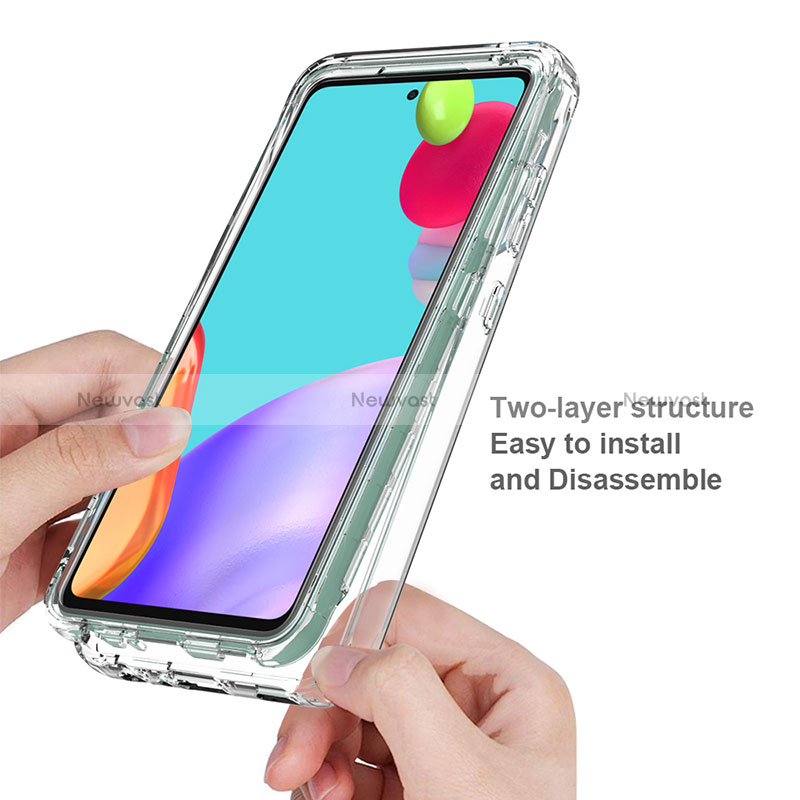 Ultra-thin Transparent Gel Gradient Soft Matte Finish Front and Back Case 360 Degrees Cover for Samsung Galaxy A52 4G