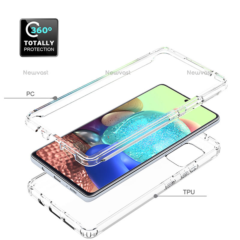 Ultra-thin Transparent Gel Gradient Soft Matte Finish Front and Back Case 360 Degrees Cover for Samsung Galaxy A71 4G A715