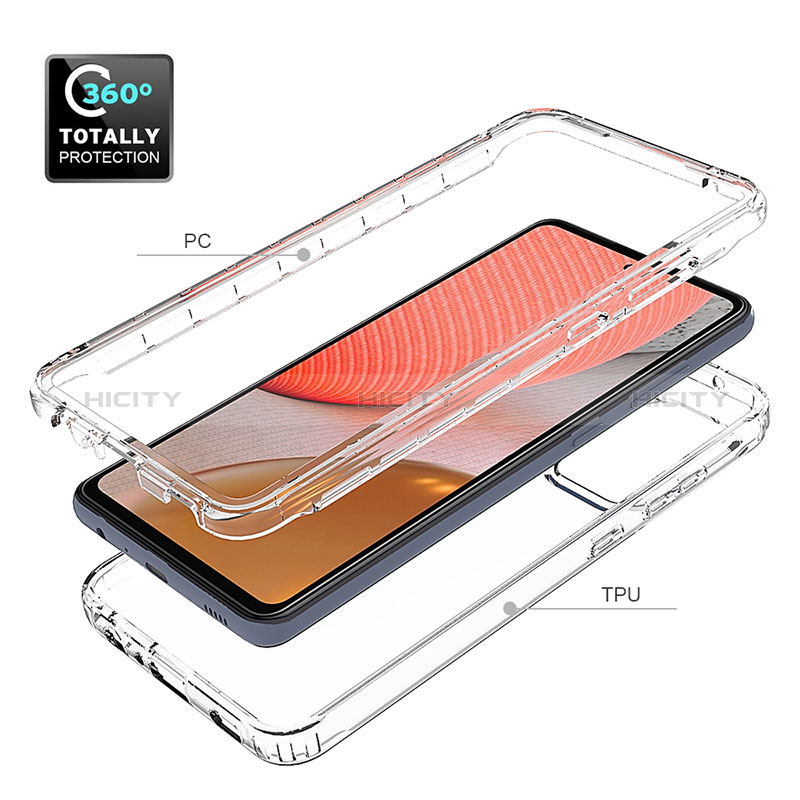 Ultra-thin Transparent Gel Gradient Soft Matte Finish Front and Back Case 360 Degrees Cover for Samsung Galaxy A72 5G