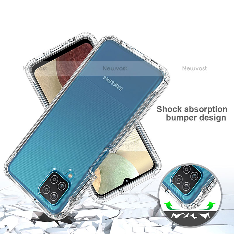 Ultra-thin Transparent Gel Gradient Soft Matte Finish Front and Back Case 360 Degrees Cover for Samsung Galaxy F12