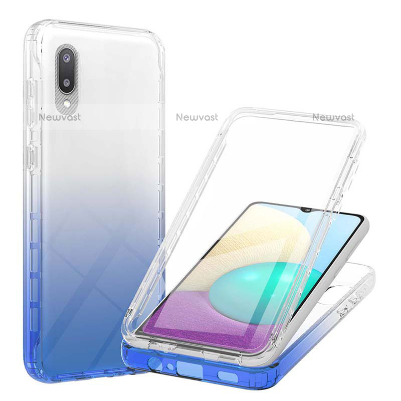 Ultra-thin Transparent Gel Gradient Soft Matte Finish Front and Back Case 360 Degrees Cover for Samsung Galaxy M02