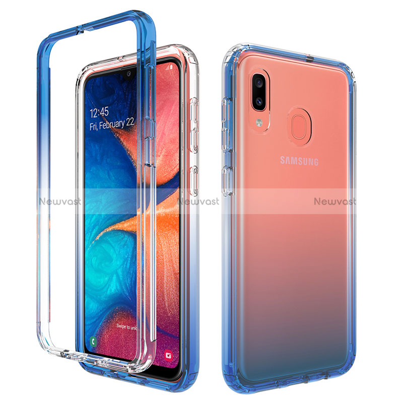 Ultra-thin Transparent Gel Gradient Soft Matte Finish Front and Back Case 360 Degrees Cover for Samsung Galaxy M10S