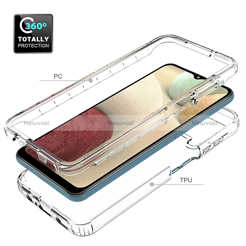 Ultra-thin Transparent Gel Gradient Soft Matte Finish Front and Back Case 360 Degrees Cover for Samsung Galaxy M12