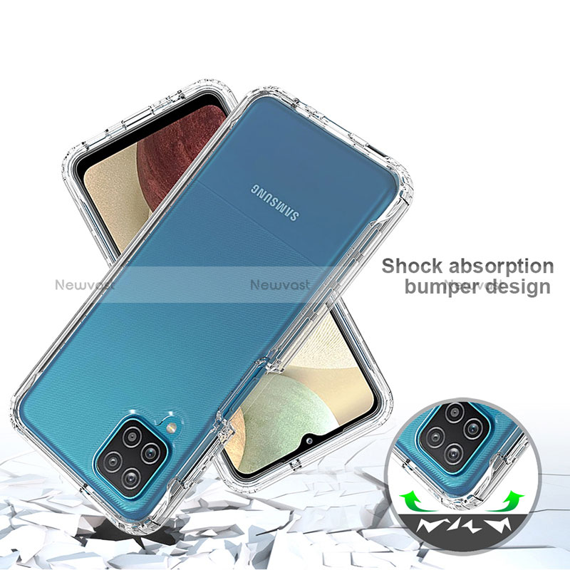 Ultra-thin Transparent Gel Gradient Soft Matte Finish Front and Back Case 360 Degrees Cover for Samsung Galaxy M12