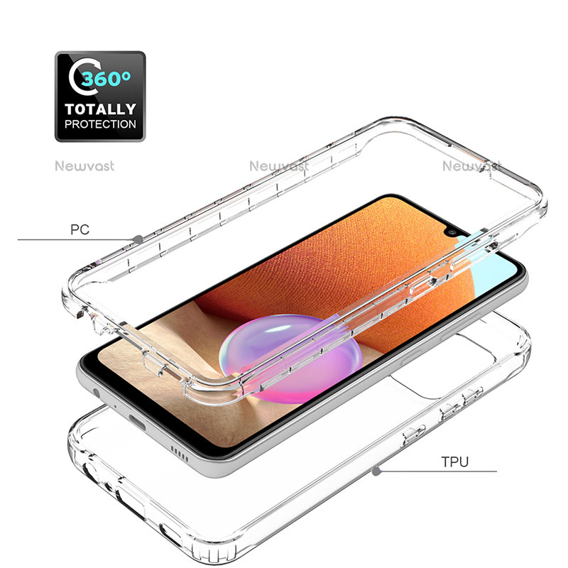 Ultra-thin Transparent Gel Gradient Soft Matte Finish Front and Back Case 360 Degrees Cover for Samsung Galaxy M32 5G