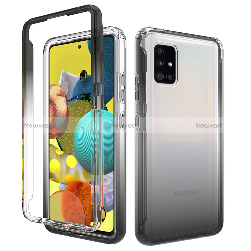 Ultra-thin Transparent Gel Gradient Soft Matte Finish Front and Back Case 360 Degrees Cover for Samsung Galaxy M40S