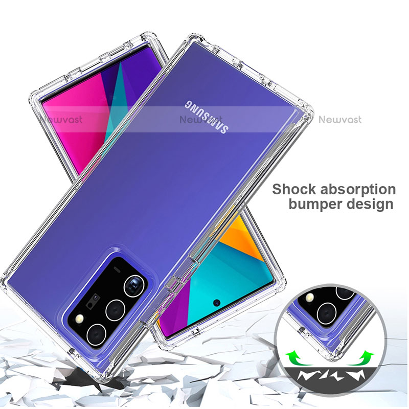 Ultra-thin Transparent Gel Gradient Soft Matte Finish Front and Back Case 360 Degrees Cover for Samsung Galaxy Note 20 Ultra 5G