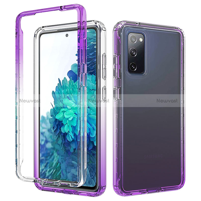 Ultra-thin Transparent Gel Gradient Soft Matte Finish Front and Back Case 360 Degrees Cover for Samsung Galaxy S20 FE (2022) 5G
