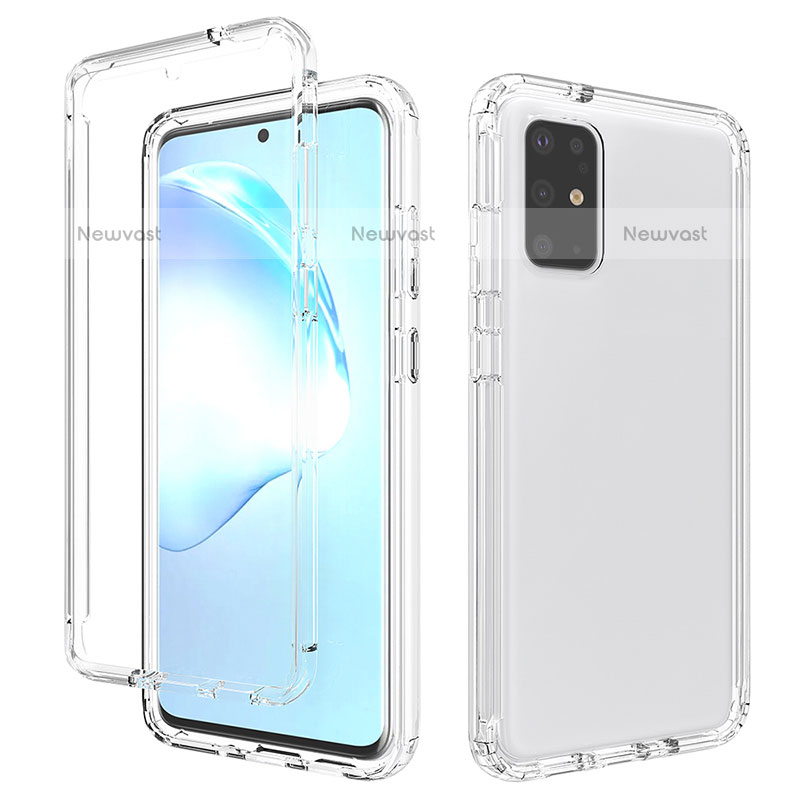 Ultra-thin Transparent Gel Gradient Soft Matte Finish Front and Back Case 360 Degrees Cover for Samsung Galaxy S20 Plus 5G Clear