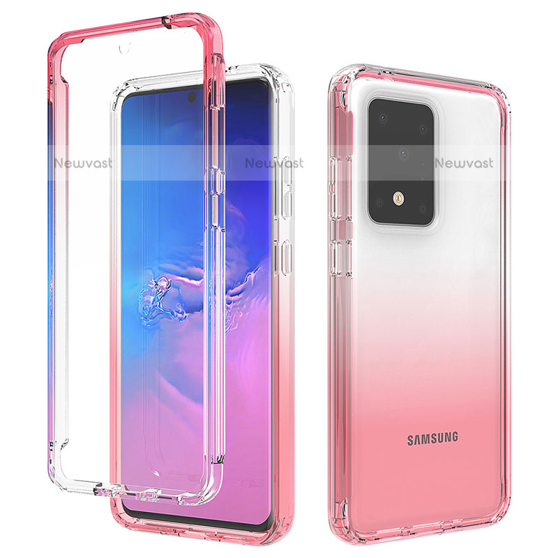 Ultra-thin Transparent Gel Gradient Soft Matte Finish Front and Back Case 360 Degrees Cover for Samsung Galaxy S20 Ultra