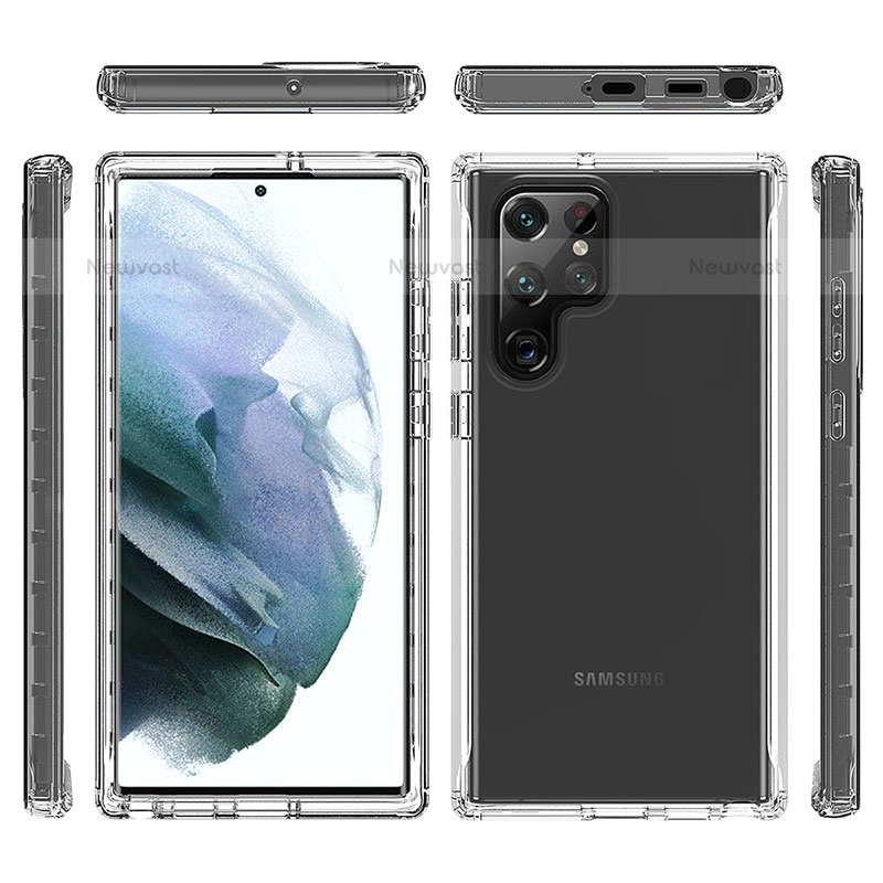 Ultra-thin Transparent Gel Gradient Soft Matte Finish Front and Back Case 360 Degrees Cover for Samsung Galaxy S21 Ultra 5G