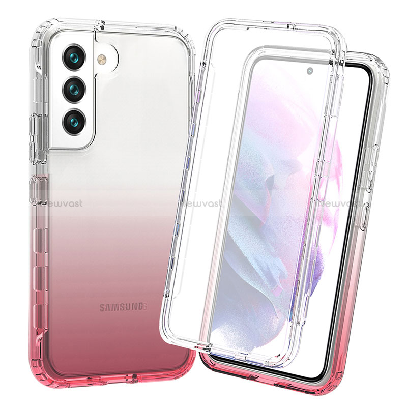 Ultra-thin Transparent Gel Gradient Soft Matte Finish Front and Back Case 360 Degrees Cover for Samsung Galaxy S22 Plus 5G