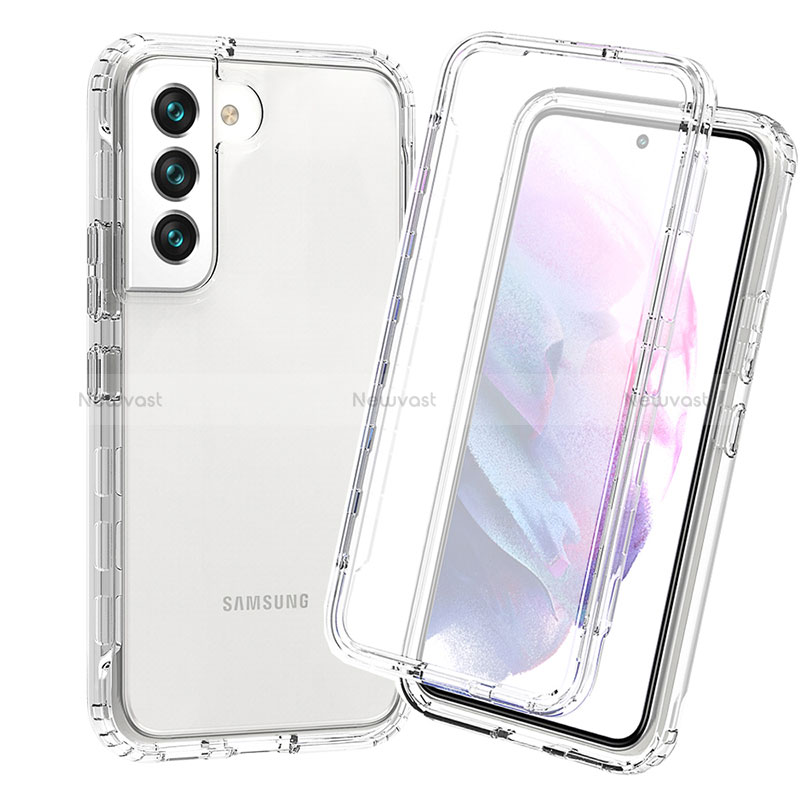 Ultra-thin Transparent Gel Gradient Soft Matte Finish Front and Back Case 360 Degrees Cover for Samsung Galaxy S22 Plus 5G