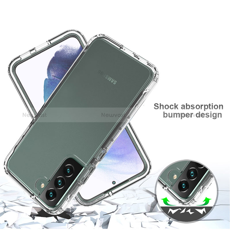 Ultra-thin Transparent Gel Gradient Soft Matte Finish Front and Back Case 360 Degrees Cover for Samsung Galaxy S22 Plus 5G