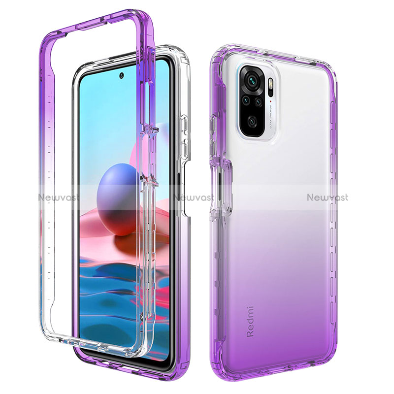 Ultra-thin Transparent Gel Gradient Soft Matte Finish Front and Back Case 360 Degrees Cover for Xiaomi Poco M5S