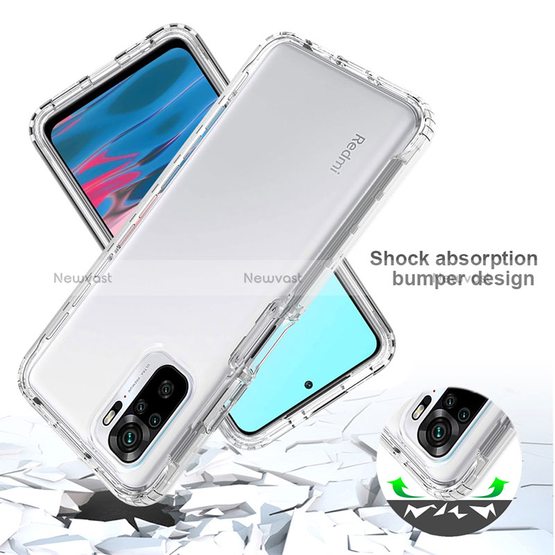 Ultra-thin Transparent Gel Gradient Soft Matte Finish Front and Back Case 360 Degrees Cover for Xiaomi Poco M5S