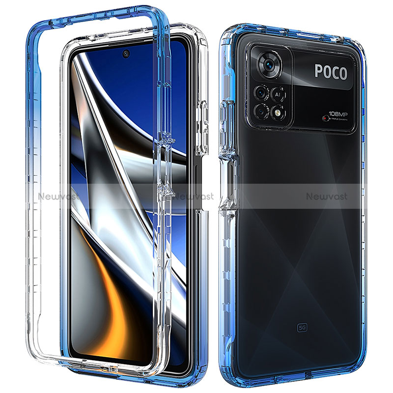 Ultra-thin Transparent Gel Gradient Soft Matte Finish Front and Back Case 360 Degrees Cover for Xiaomi Poco X4 Pro 5G