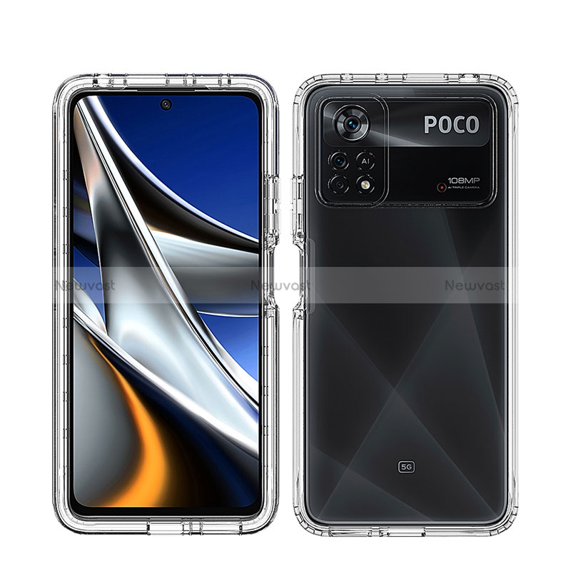 Ultra-thin Transparent Gel Gradient Soft Matte Finish Front and Back Case 360 Degrees Cover for Xiaomi Poco X4 Pro 5G