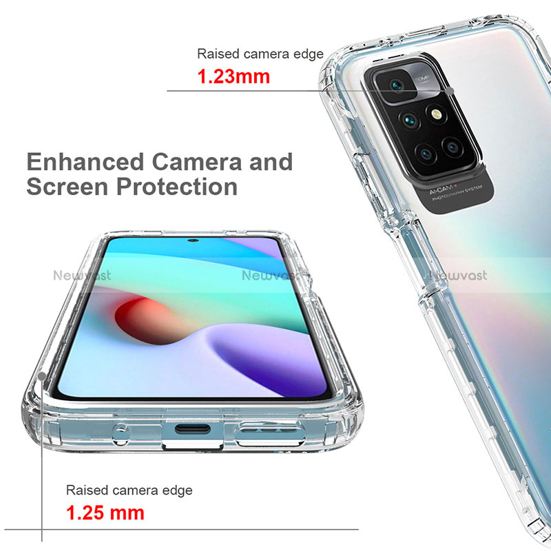 Ultra-thin Transparent Gel Gradient Soft Matte Finish Front and Back Case 360 Degrees Cover for Xiaomi Redmi 10 (2022)