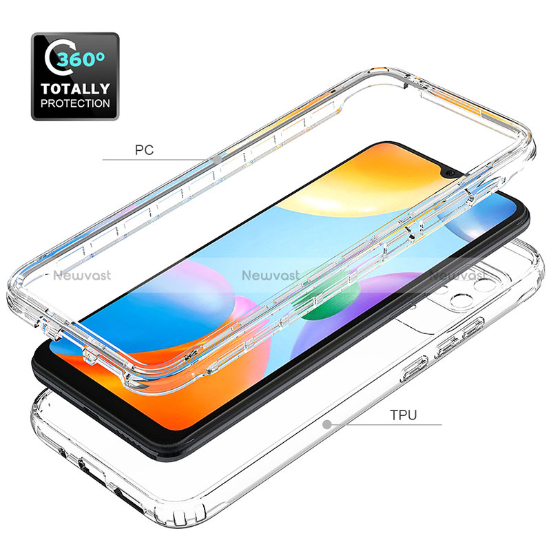 Ultra-thin Transparent Gel Gradient Soft Matte Finish Front and Back Case 360 Degrees Cover for Xiaomi Redmi 10C 4G