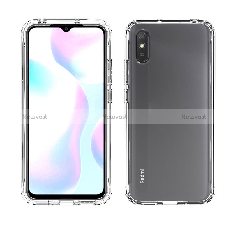 Ultra-thin Transparent Gel Gradient Soft Matte Finish Front and Back Case 360 Degrees Cover for Xiaomi Redmi 9A