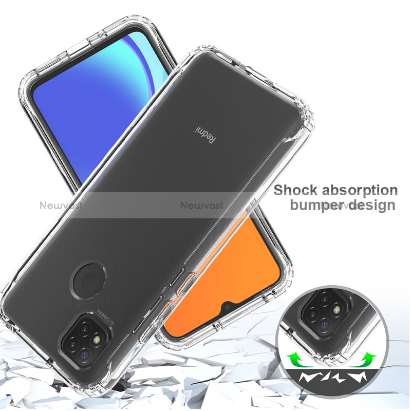 Ultra-thin Transparent Gel Gradient Soft Matte Finish Front and Back Case 360 Degrees Cover for Xiaomi Redmi 9C