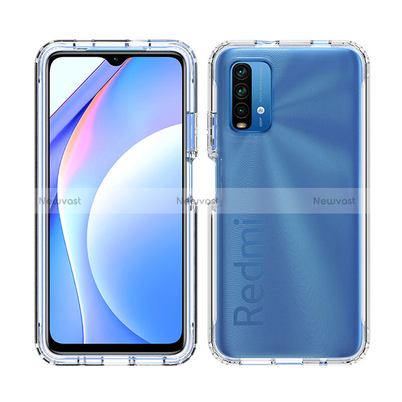 Ultra-thin Transparent Gel Gradient Soft Matte Finish Front and Back Case 360 Degrees Cover for Xiaomi Redmi 9T 4G