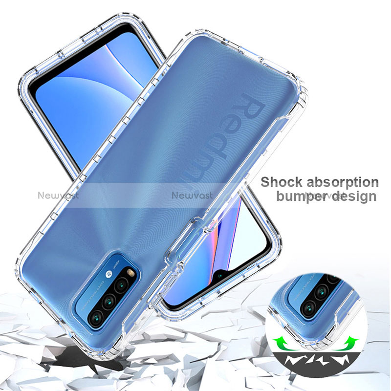 Ultra-thin Transparent Gel Gradient Soft Matte Finish Front and Back Case 360 Degrees Cover for Xiaomi Redmi 9T 4G