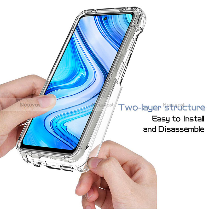 Ultra-thin Transparent Gel Gradient Soft Matte Finish Front and Back Case 360 Degrees Cover for Xiaomi Redmi Note 9 Pro Max