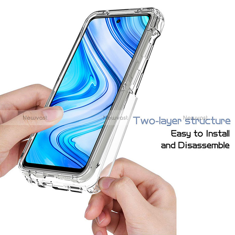 Ultra-thin Transparent Gel Gradient Soft Matte Finish Front and Back Case 360 Degrees Cover for Xiaomi Redmi Note 9S