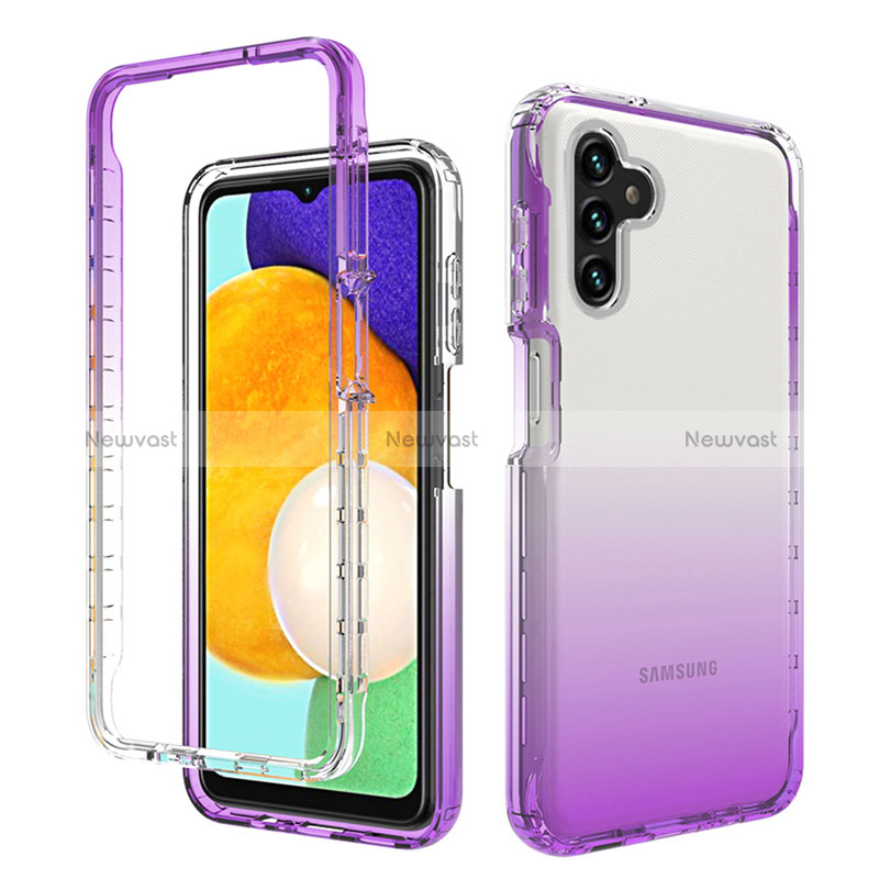 Ultra-thin Transparent Gel Gradient Soft Matte Finish Front and Back Case 360 Degrees Cover JX1 for Samsung Galaxy A04s
