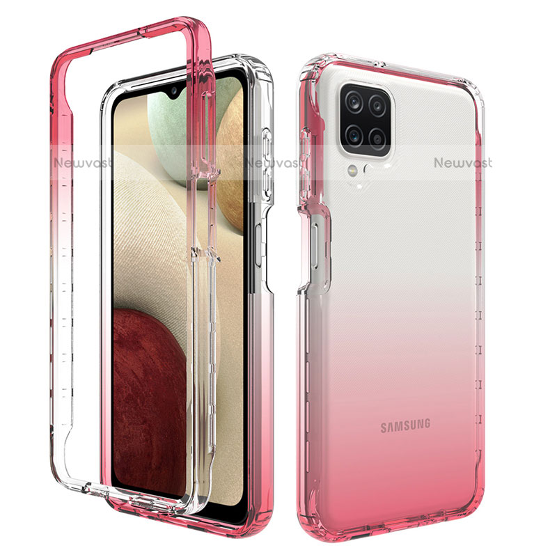 Ultra-thin Transparent Gel Gradient Soft Matte Finish Front and Back Case 360 Degrees Cover JX1 for Samsung Galaxy A12
