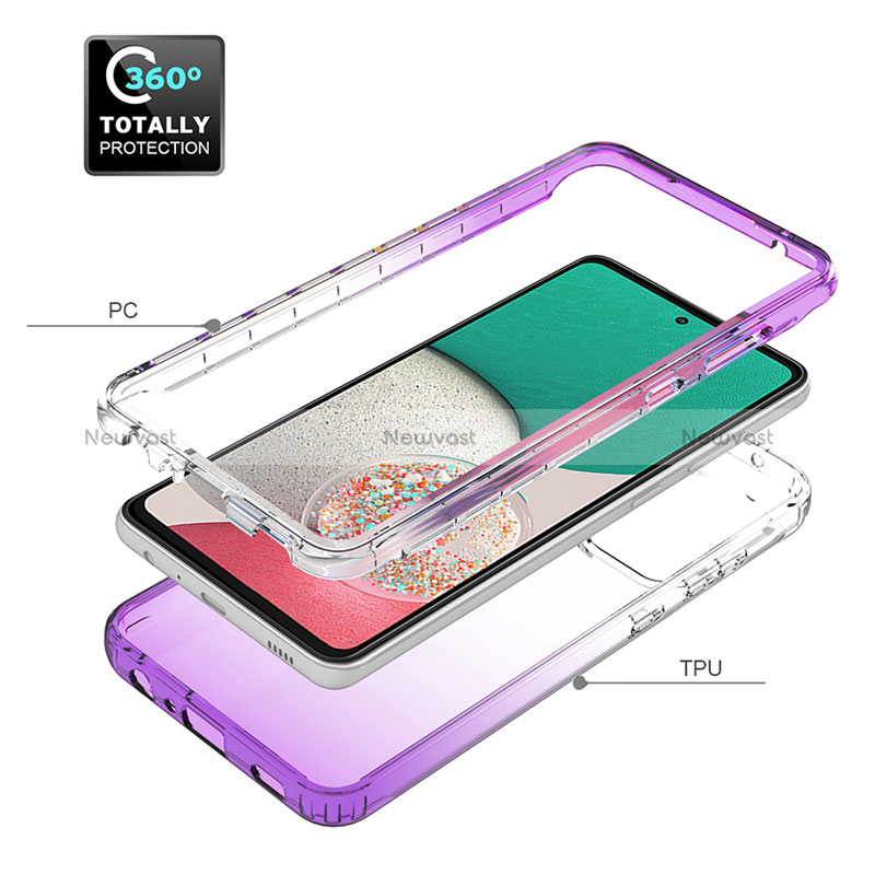 Ultra-thin Transparent Gel Gradient Soft Matte Finish Front and Back Case 360 Degrees Cover JX1 for Samsung Galaxy A33 5G
