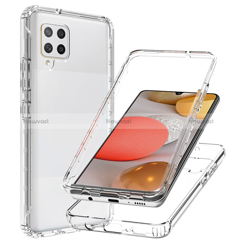 Ultra-thin Transparent Gel Gradient Soft Matte Finish Front and Back Case 360 Degrees Cover JX1 for Samsung Galaxy A42 5G