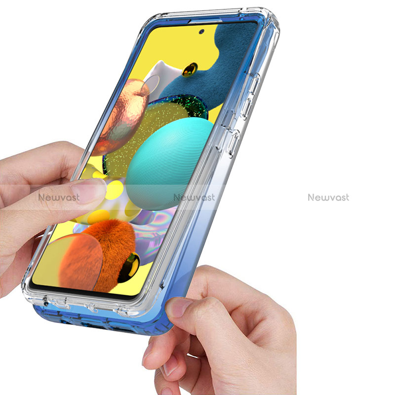Ultra-thin Transparent Gel Gradient Soft Matte Finish Front and Back Case 360 Degrees Cover JX1 for Samsung Galaxy A51 5G