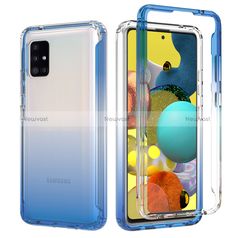 Ultra-thin Transparent Gel Gradient Soft Matte Finish Front and Back Case 360 Degrees Cover JX1 for Samsung Galaxy M40S