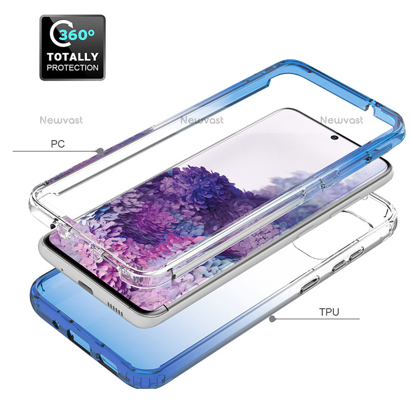 Ultra-thin Transparent Gel Gradient Soft Matte Finish Front and Back Case 360 Degrees Cover JX1 for Samsung Galaxy S20