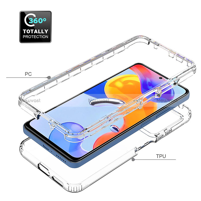 Ultra-thin Transparent Gel Gradient Soft Matte Finish Front and Back Case 360 Degrees Cover JX1 for Xiaomi Redmi Note 11 Pro 4G