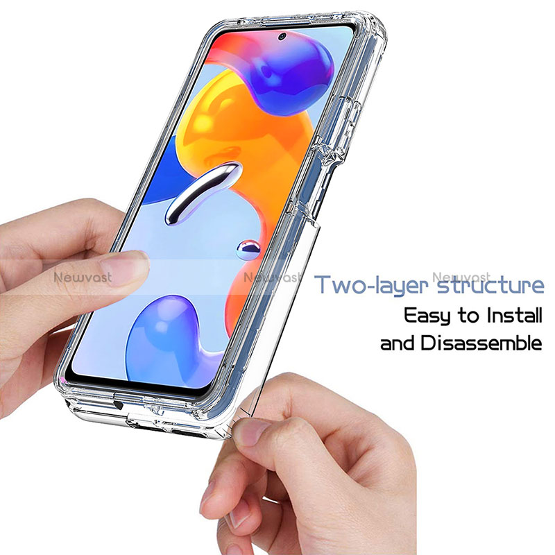 Ultra-thin Transparent Gel Gradient Soft Matte Finish Front and Back Case 360 Degrees Cover JX1 for Xiaomi Redmi Note 11 Pro 4G