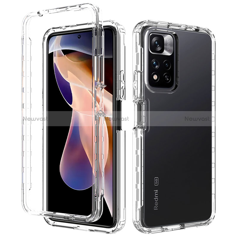 Ultra-thin Transparent Gel Gradient Soft Matte Finish Front and Back Case 360 Degrees Cover JX1 for Xiaomi Redmi Note 11 Pro+ Plus 5G