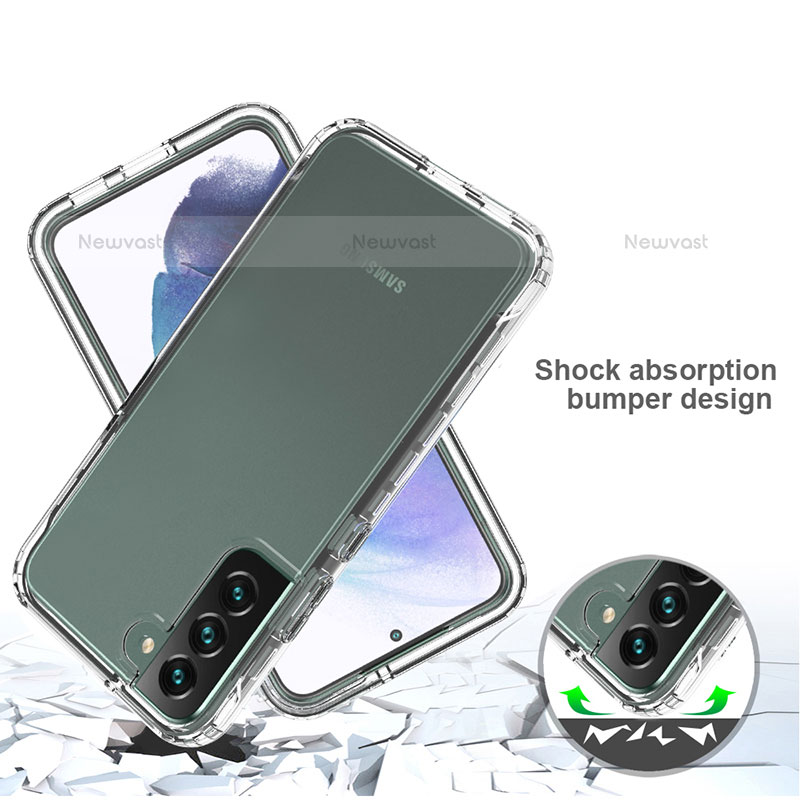Ultra-thin Transparent Gel Gradient Soft Matte Finish Front and Back Case 360 Degrees Cover M01 for Samsung Galaxy S21 FE 5G