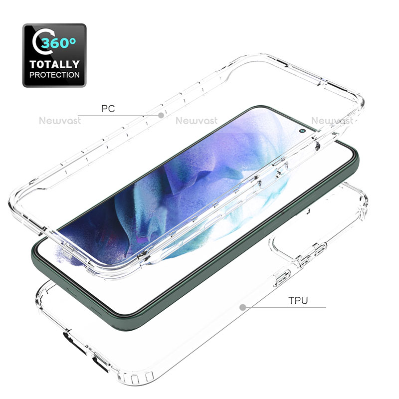 Ultra-thin Transparent Gel Gradient Soft Matte Finish Front and Back Case 360 Degrees Cover M01 for Samsung Galaxy S22 5G