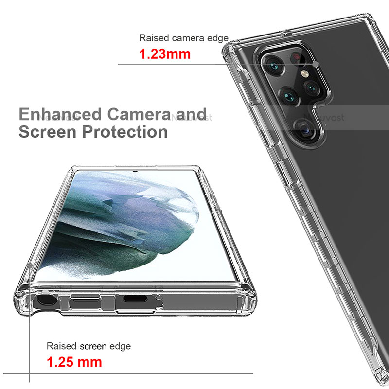 Ultra-thin Transparent Gel Gradient Soft Matte Finish Front and Back Case 360 Degrees Cover M01 for Samsung Galaxy S23 Ultra 5G